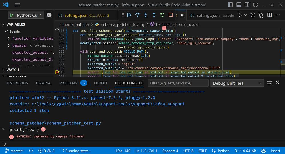A screenshot of a Python script being debugged in Visual Studio Code.