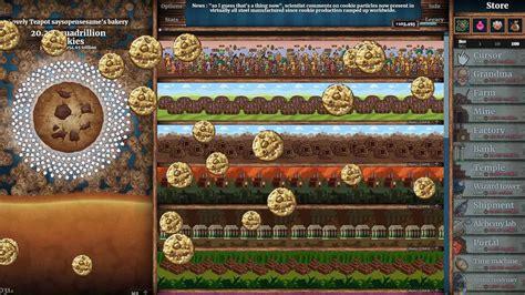 Screenshot of a Cookie Clicker game, showing a lot of cookies and various buildings.