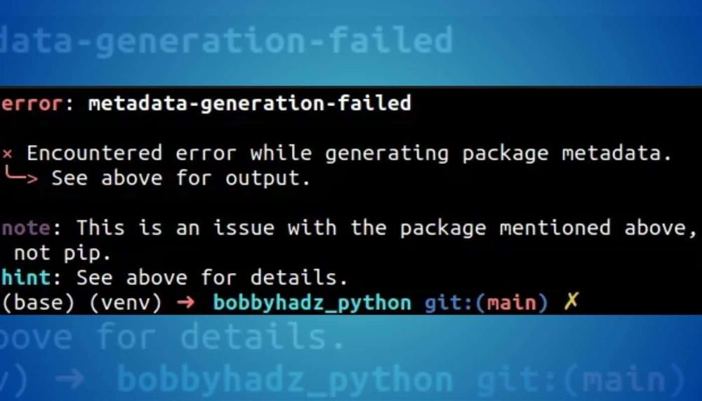 A blue terminal window with red text saying data-generation-failed.