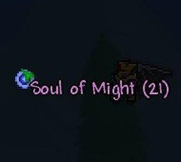 The image is of a blue and purple text that reads Soul of Might (2) on a black background.