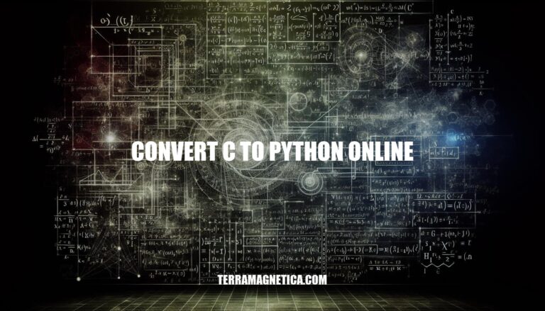 Convert C to Python Online: A Complete Guide