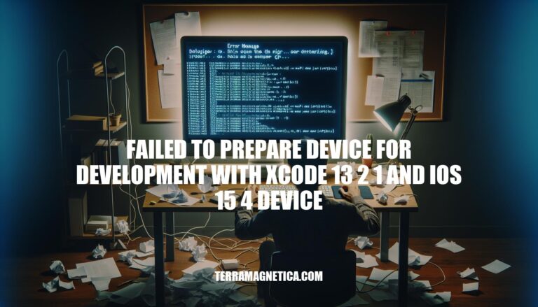 Troubleshooting 'Failed to Prepare Device for Development with Xcode 13.2.1 and iOS 15.4'