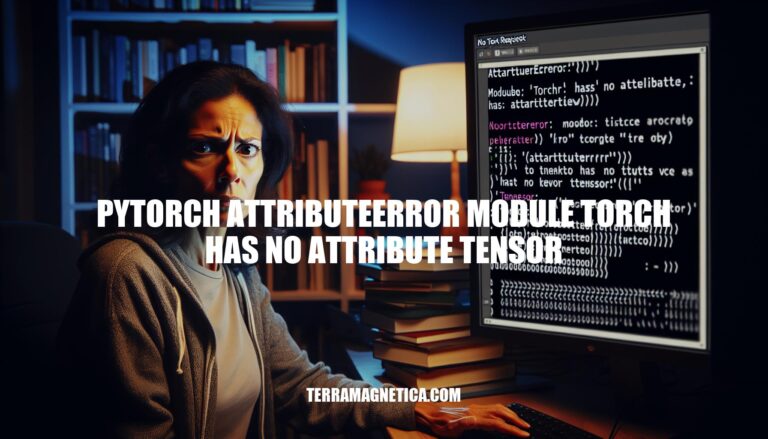 Troubleshooting PyTorch AttributeError: module 'torch' has no attribute 'Tensor'