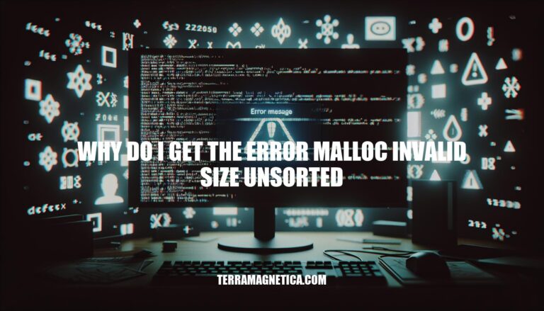 Why Do I Get the Error malloc Invalid Size Unsorted