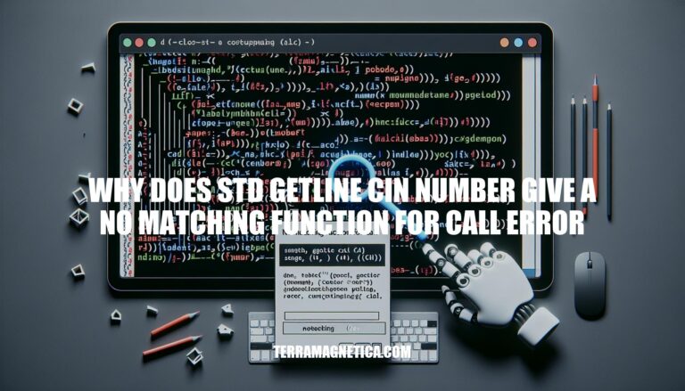 Why Does std::getline(cin, number) Give a 'No Matching Function for Call' Error?