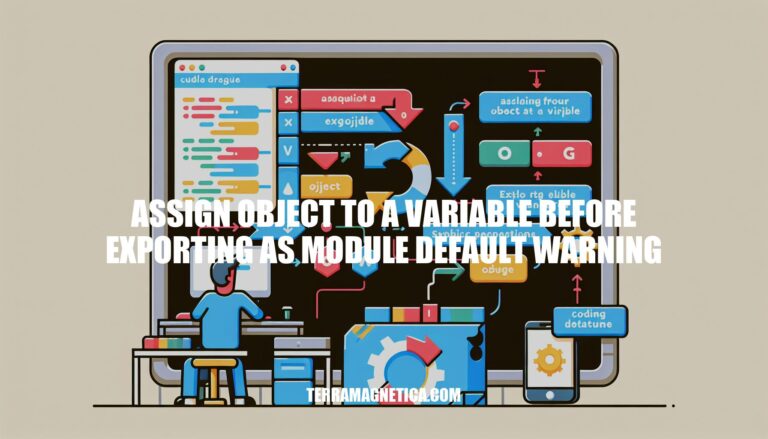 Best Practices for Assigning an Object to a Variable before Exporting as Module Default Warning