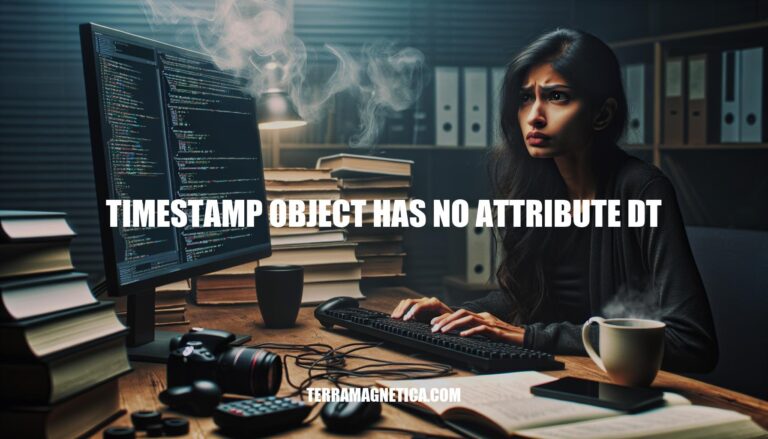 Fixing 'timestamp object has no attribute dt' Error