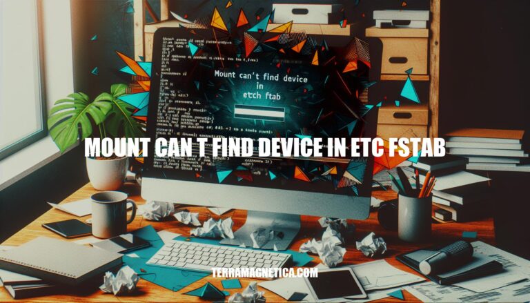 How to Fix 'mount can't find device in etc fstab' Error