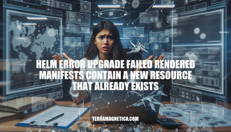 Troubleshooting Helm Error: Upgrade Failed Due to New Resource Already Existing