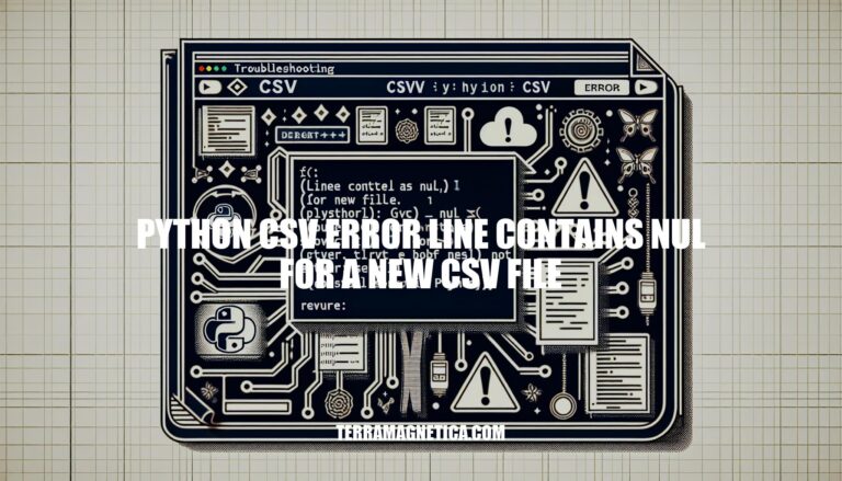 Troubleshooting Python CSV Error: Line Contains NUL for New File