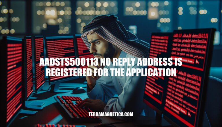 Troubleshooting 'aadsts500113 no reply address is registered for the application'