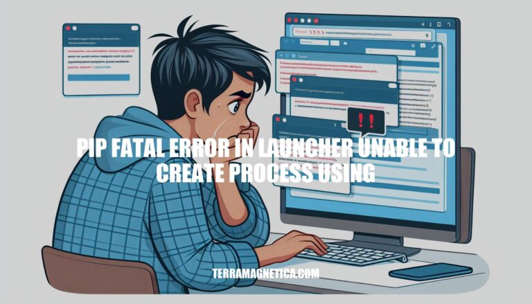 Troubleshooting 'pip Fatal Error in Launcher: Unable to Create Process Using'