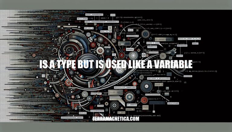 Understanding When 'is a type but is used like a variable' in Programming