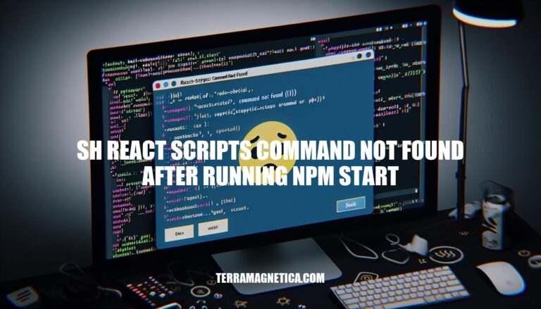 Fixing 'sh react scripts command not found after running npm start' Error