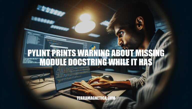 How to Handle Pylint Warning About Missing Module Docstring