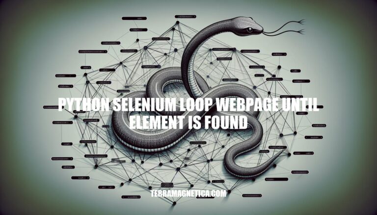 Python Selenium: Loop Webpage Until Element is Found