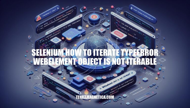 Selenium: How to Iterate Through TypeError 'WebElement Object is Not Iterable'