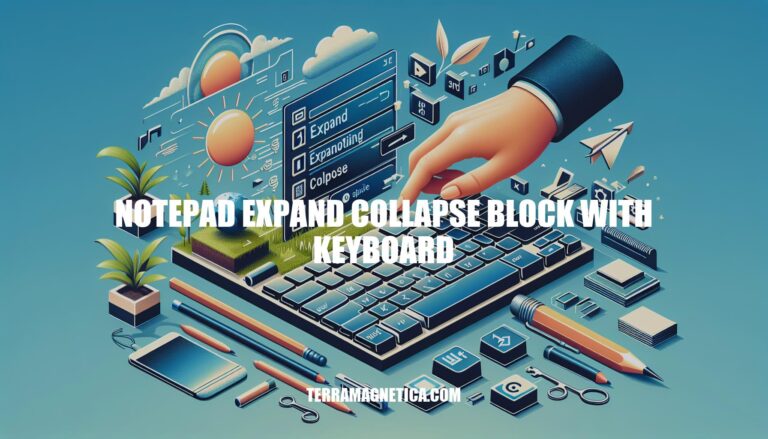 Simple Notepad Expand Collapse Block with Keyboard Shortcut