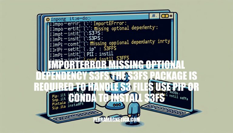 Solving ImportError: Missing Optional Dependency s3fs - How to Install s3fs with pip or conda