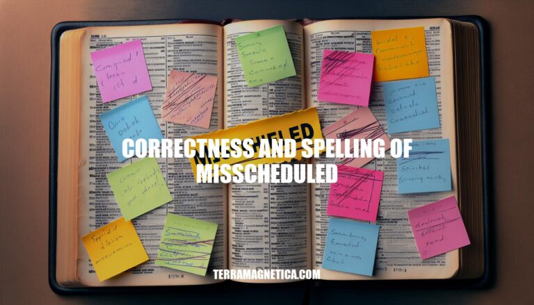 The Correctness and Spelling of 'Misscheduled' - A Detailed Guide