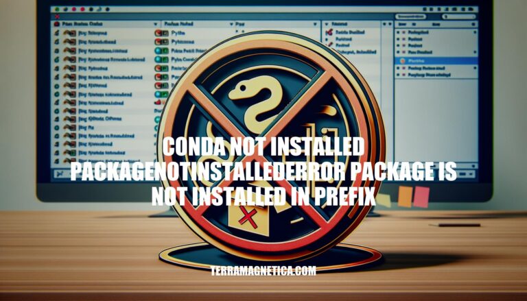 Troubleshooting Conda: PackageNotInstalledError