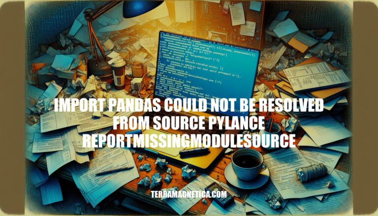 Troubleshooting: Import pandas could not be resolved from source Pylance reportMissingModuleSource