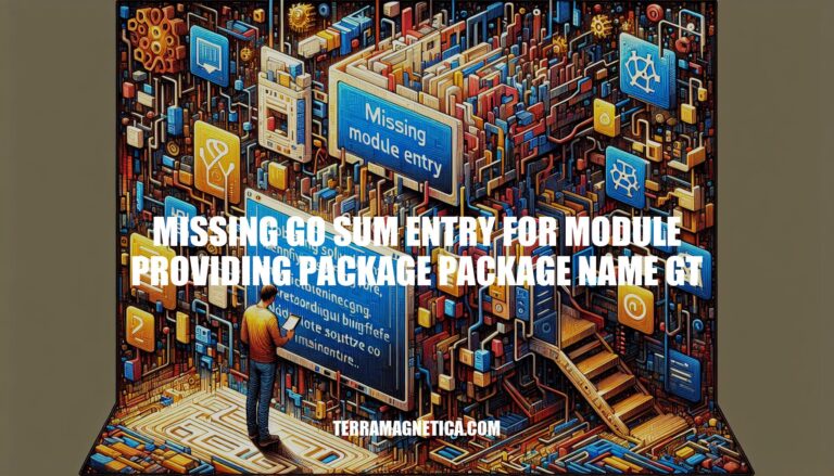 Troubleshooting Missing go.sum Entry for Package Module: package name gt