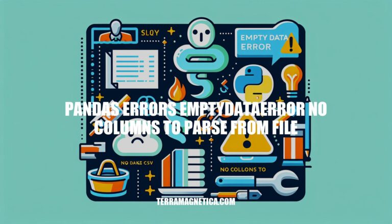 Troubleshooting Pandas Errors: EmptyDataError - No Columns to Parse from File