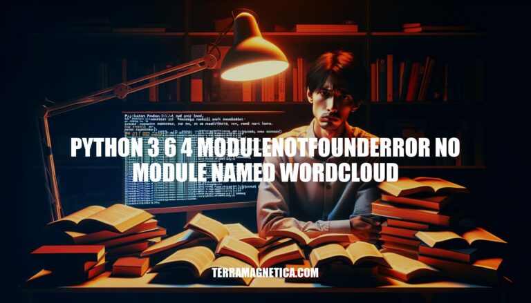 Troubleshooting Python 3.6.4 ModuleNotFoundError: No Module Named WordCloud