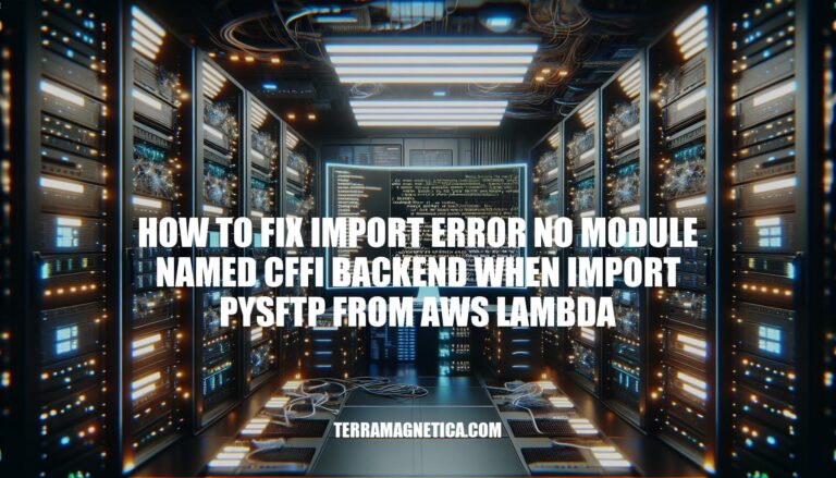 Troubleshooting import error 'no module named cffi backend' when importing pysftp in AWS Lambda