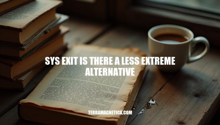 Alternatives to sys.exit(): A More Elegant Exit Strategy