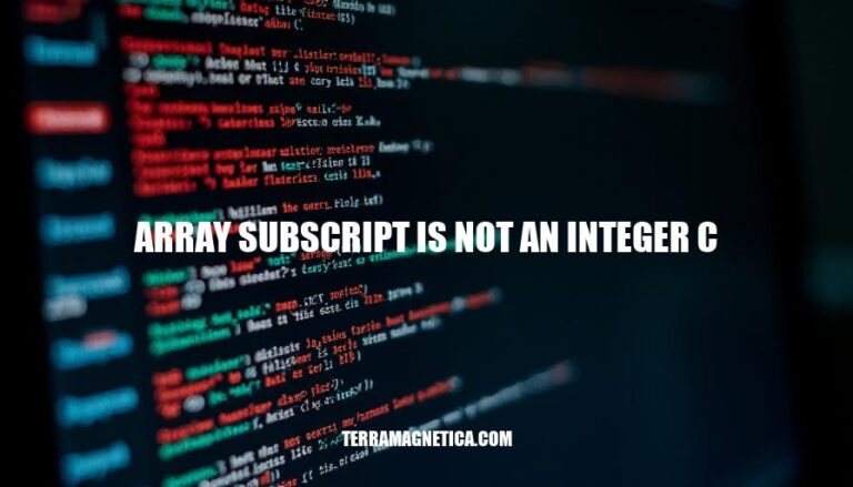 Array Subscript Not an Integer C: Causes and Fixes