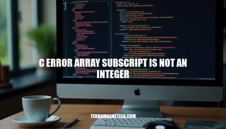 C Error: Array Subscript Not an Integer - Causes and Solutions