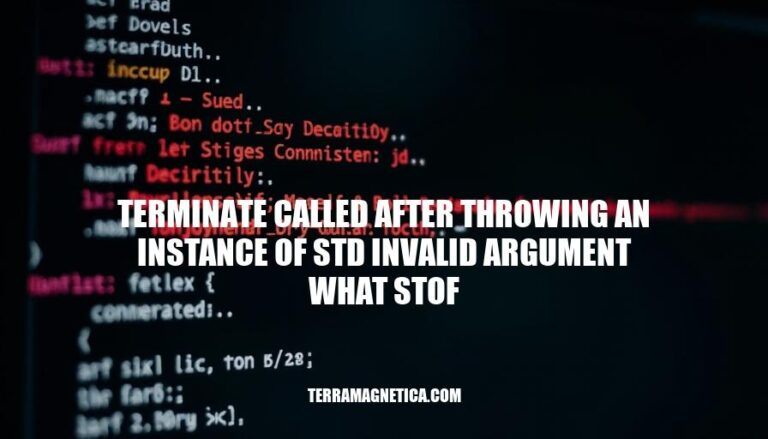 C++ Exception Handling: Resolving 'Terminate Called After Throwing std::invalid_argument What Stof' Errors