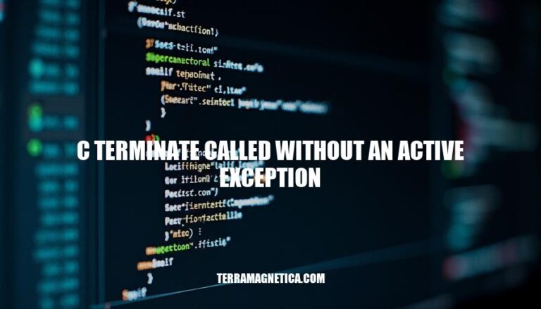 C++ Exception Handling: Resolving 'terminate called without an active exception' Errors