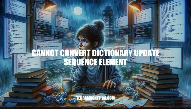 Cannot Convert Dictionary Update Sequence Element: A Comprehensive Guide to Resolving Python Errors