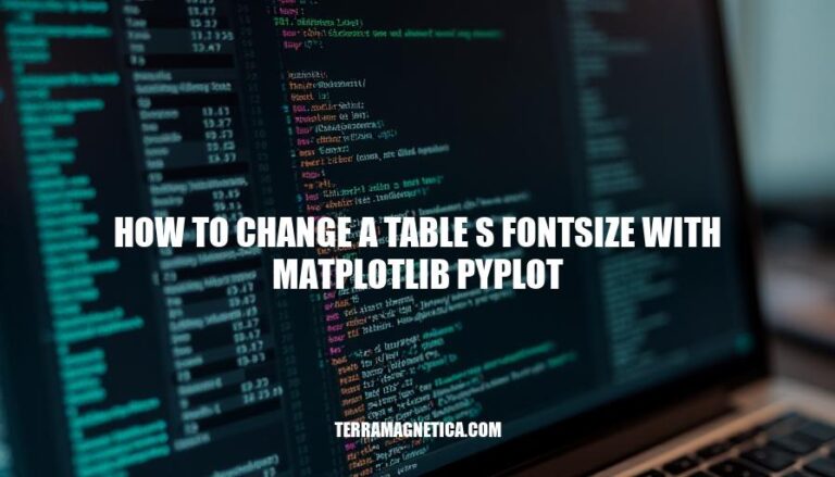 Customizing Table Font Sizes with Matplotlib: A Step-by-Step Guide on How to Change a Table's Fontsize with Pyplot