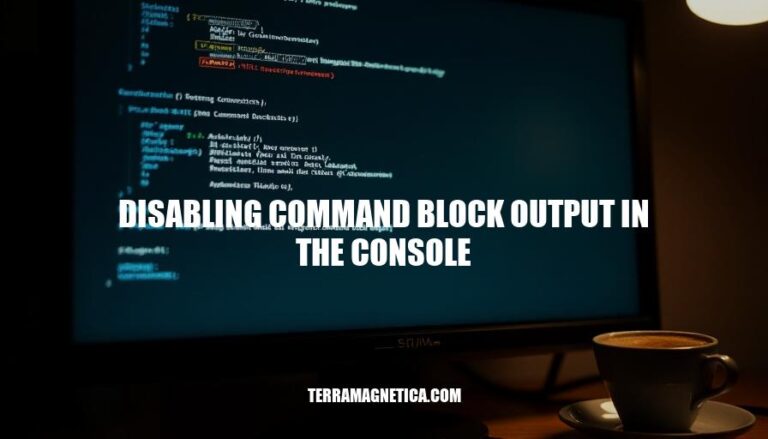 Disabling Command Block Output in Minecraft Servers: A Guide to Console Management