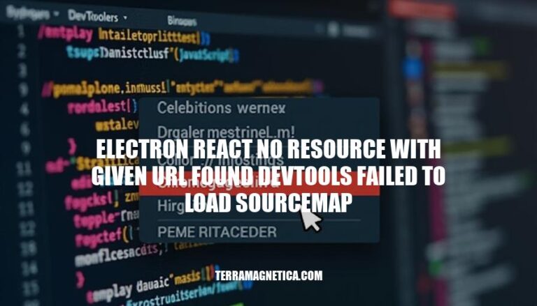 Electron React: Resolving 'No Resource Found with Given URL' DevTools Failed to Load Source Map Error