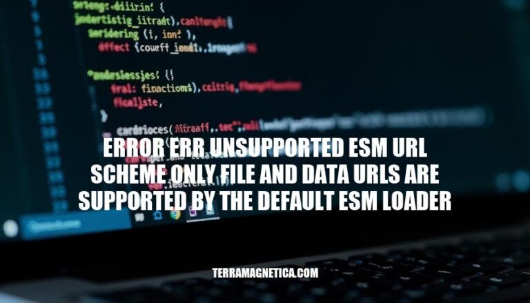 Error Handling: Unsupported ESM URL Schemes with Default Loader