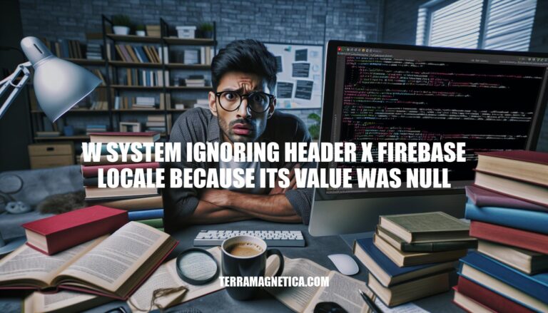 Firebase Warning: W System Ignoring Header X Firebase Locale Due to Null Value