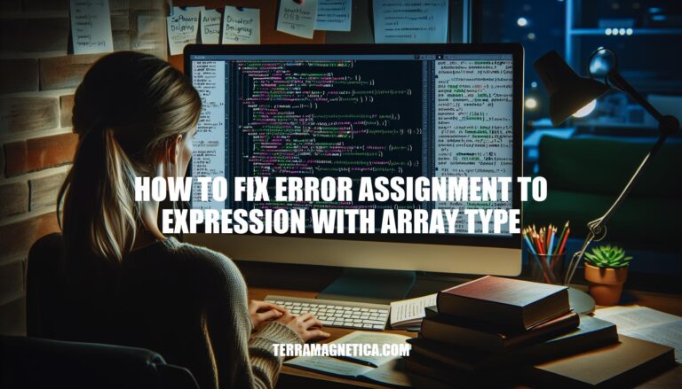 Fixing Assignment to Expression with Array Type Errors: A Step-by-Step Guide