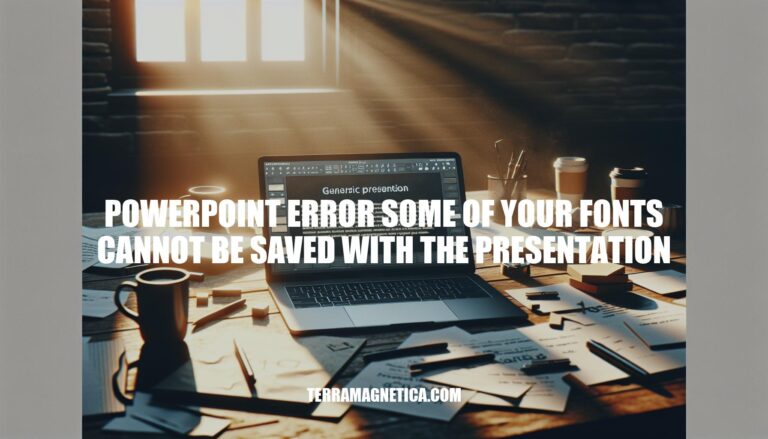 Fixing PowerPoint Error: Some Fonts Cannot Be Saved With Presentation