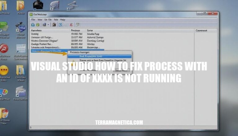 Fixing Visual Studio Error: Process with ID XXXX Not Running