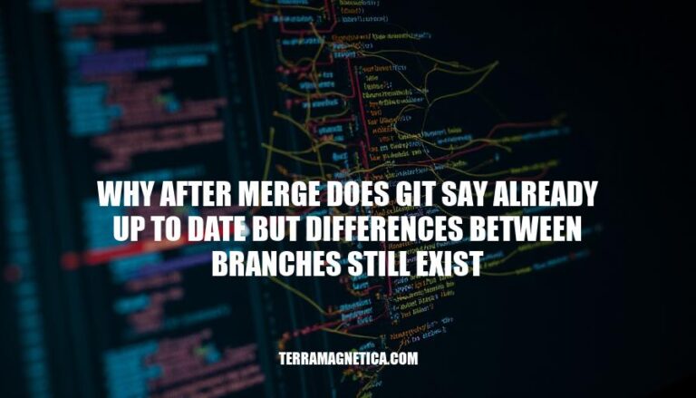 Git Merge Confusion: Why Already Up-to-Date but Still Different Branches