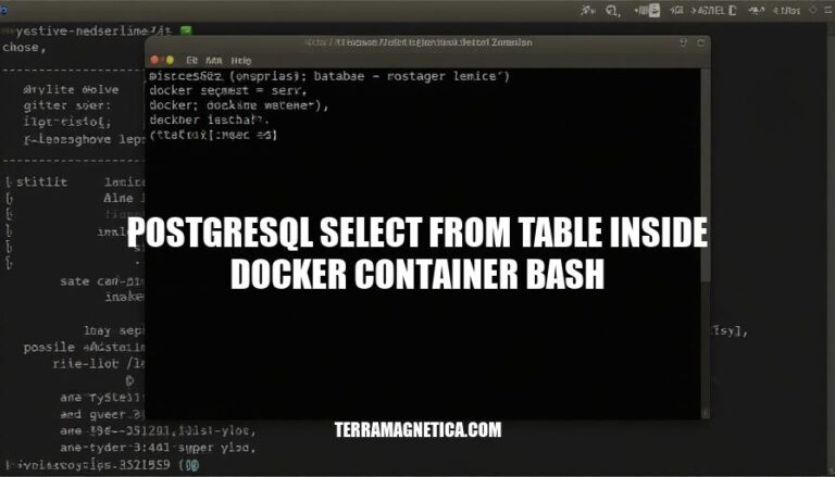 How to Execute PostgreSQL SELECT Queries Inside a Docker Container Using Bash