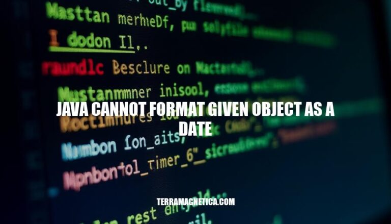 Java Date Formatting Error: Resolving 'Cannot Format Given Object as a Date'