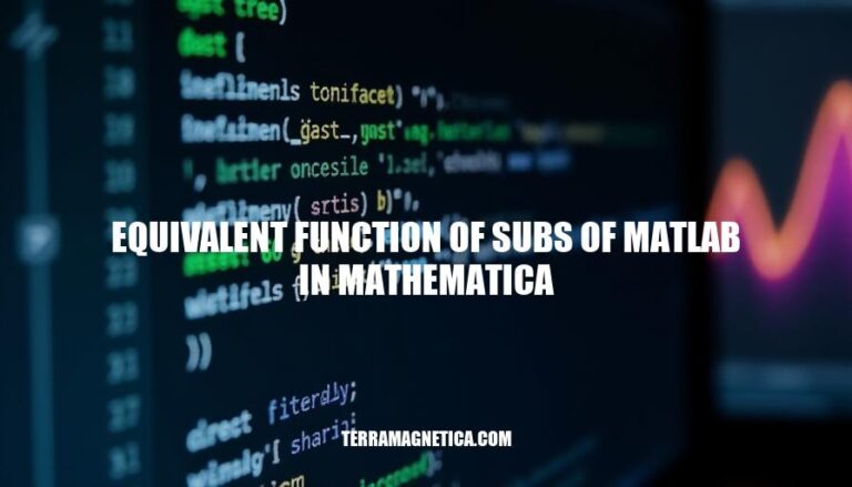 MATLAB's subs Function Equivalent in Mathematica: A Comparative Analysis