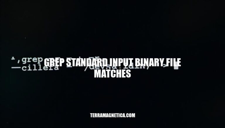 Mastering Grep for Binary File Matches: A Guide to Standard Input