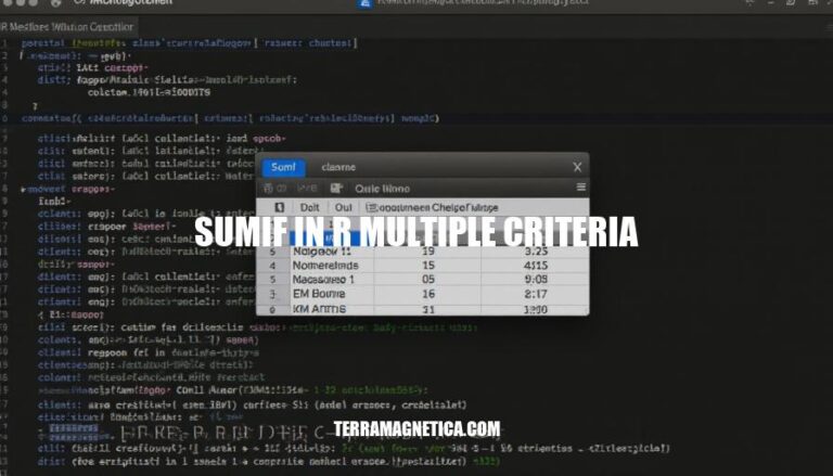 Mastering SUMIF in R: Handling Multiple Criteria with Ease